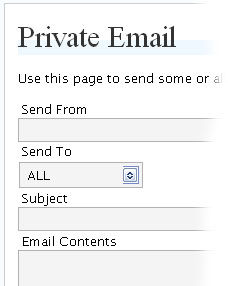 Wordpress Private Email Plugin